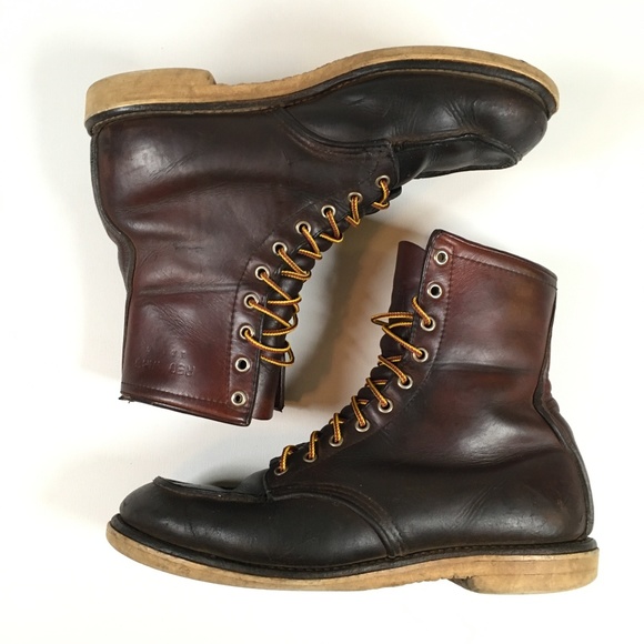 Red Wing Shoes 8 in. Brown Moc Toe Boots 9.5 - Picture 3 of 8